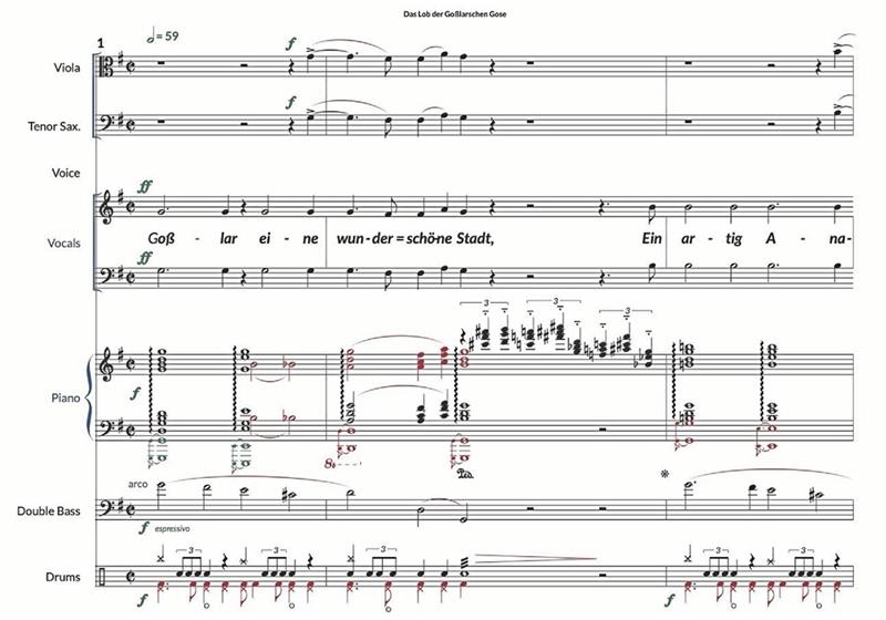 Ode an die Gose mit Rap, Jazz und Rock „Goßlar eine wunderschöne Stadt“ – der Text der Ode an die Gose ist überliefert.