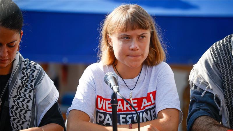 Nach Sturm-Unterbrechung: Gaza-Hilfsflotte wieder auf See Greta Thunberg hat bereits an einem gescheiterten Versuch teilgenommen.
