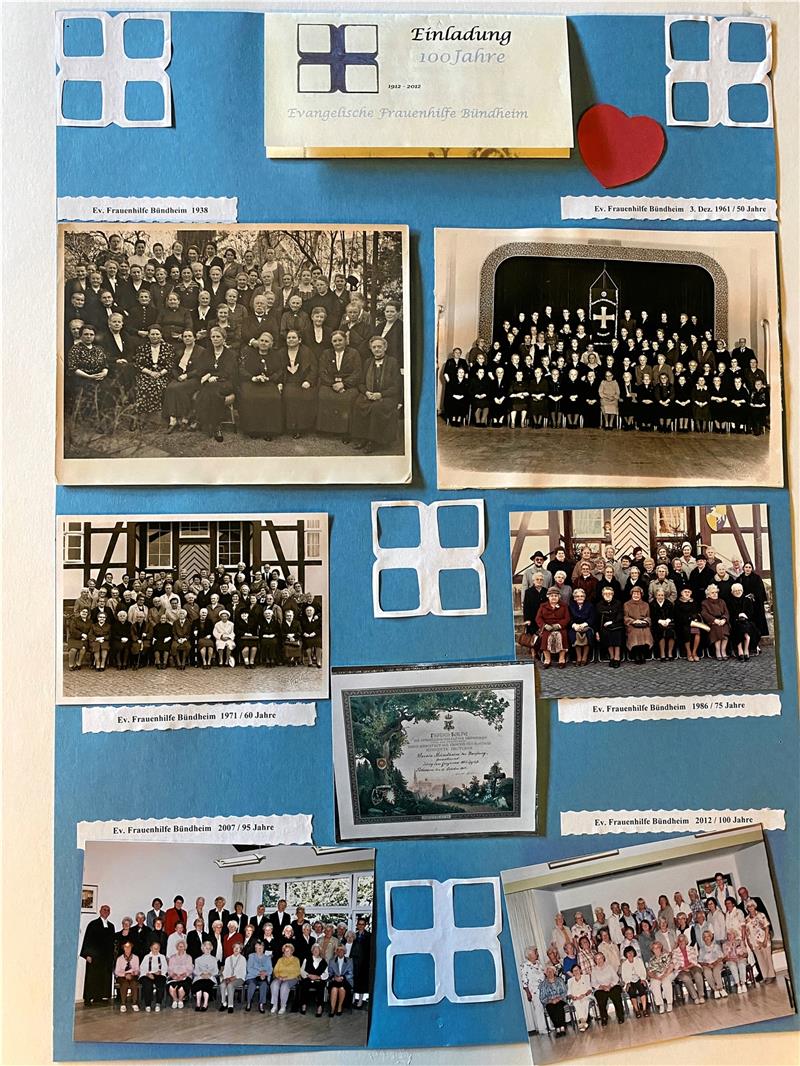Gruppenbilder, die zum 100-jährigen Jubiläum 2012 zusammengetragen worden waren, unter anderem auch eins aus dem Jahr 1938.