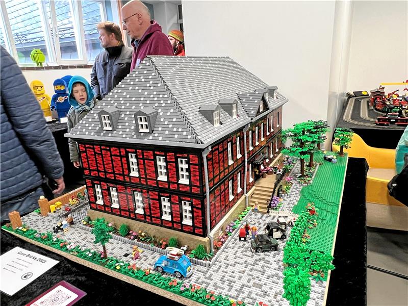 Lego-Ausstellung in Goslar: Wenn Jung und Alt Bauklötze staunen Gut Grauhof – erbaut in sechs Monaten, aus 40.000 Steinen. Sascha Lüddecke hat sein Heim in ein Lego-Werk „verwandelt“. Foto: Kammer