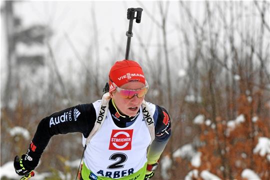 HILDEBRAND Franziska (GER) bei der Offenen Europameisterschaft Biathlon der IBU Arber Verfolgung 10 km der Damen am 29.01.2022, Deutschland, Niederbayern