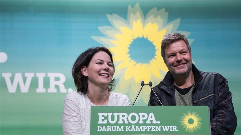 Habeck und Baerbock 2018 als Grünen-Chefs: Jahrelang dominierte das Duo die Partei. (Archivbild)