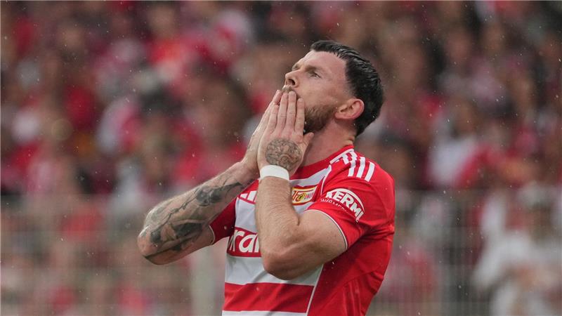 Haderte mit seinen vergebenen Chancen: Unions Oliver Burke. 