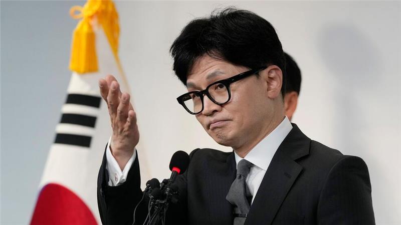 Druck auf südkoreanischen Präsidenten Yoon wächst Han Dong Hoon, Vorsitzender der Regierungspartei, übt Druck auf Präsident Yoon aus. (Archivfoto)