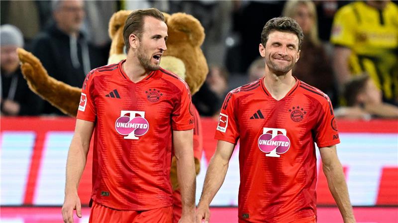 Harry Kane (l) und Thomas Müller - glückt die Wende in Mailand?