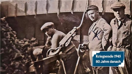 Harte Arbeit im Lager: Das Foto aus dem Privatarchiv von Stephan Gistrichovsky hält das Beladen von Seilbahn-Kübeln mit Gestein fest.