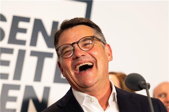 Hat als Wahlsieger Grund zur Freude: Boris Rhein (CDU), Ministerpräsident von Hessen.