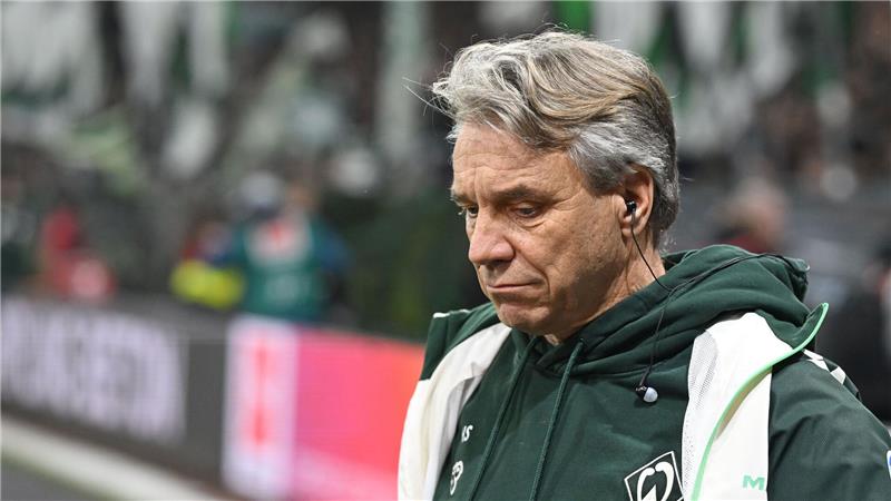 Hatte einiges zu verdauen nach dem Remis gegen Frankfurt: Werder-Cheftrainer Horst Steffen. 