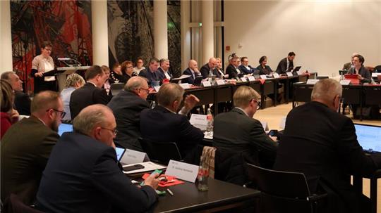 Haushaltsberatung am Montag im Kreistag: Annett Eine von der SPD hält ihre Rede.