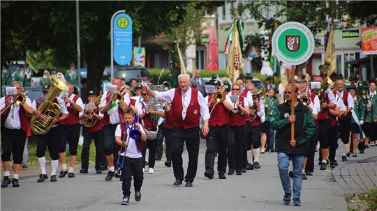 Heimspiel: Sie geben beim Schützenumzug den Takt an. Die Blaskapelle des Waldarbeiter-Instrumental-Musikvereins dürfte ihre Auftritte beim Schützenfest in St. Andreasberg wieder genießen.