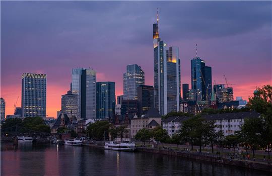 Hochhäuser im Stadtzentrum von Frankfurt am Main.