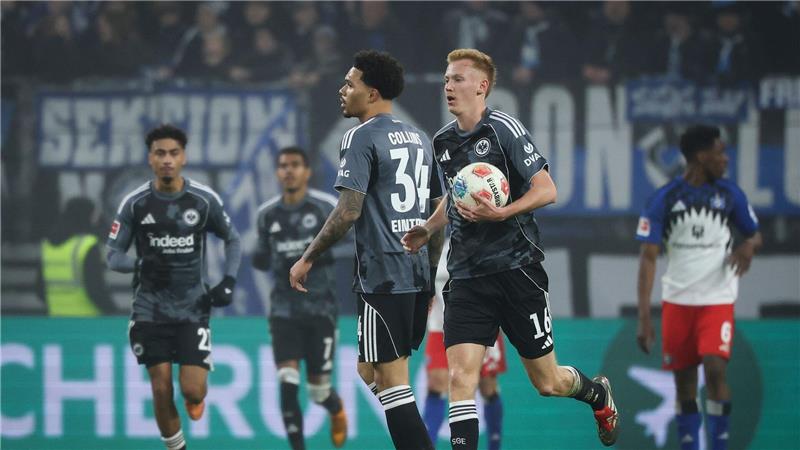 Hugo Larsson nach seinem Treffer zum Ausgleich.