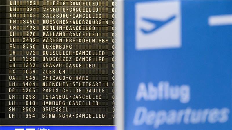 Hunderte Flüge der Lufthansa sind erneut gestrichen. 