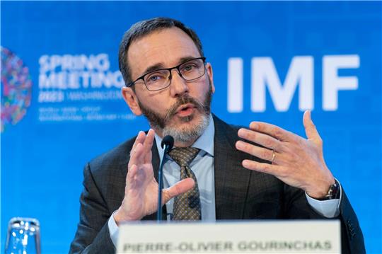 IWF-Chefvolkswirt Pierre-Olivier auf der Frühjahrstagung von IWF und Weltbank in Washington.
