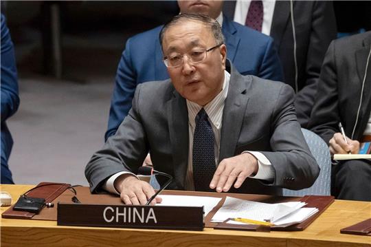 «Illegale Militäroperationen stoppen»: Chinas UN-Botschafter Zhang Jun.
