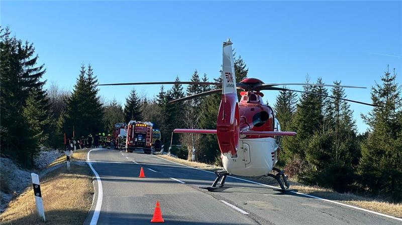 Im Einsatz war auch ein Rettungshubschrauber.
