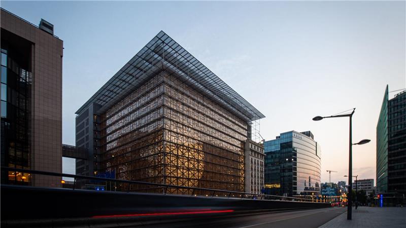 Im Europagebäude gab es zur Sanktionsverlängerung über Wochen schwierige Verhandlungen. (Archivbild)