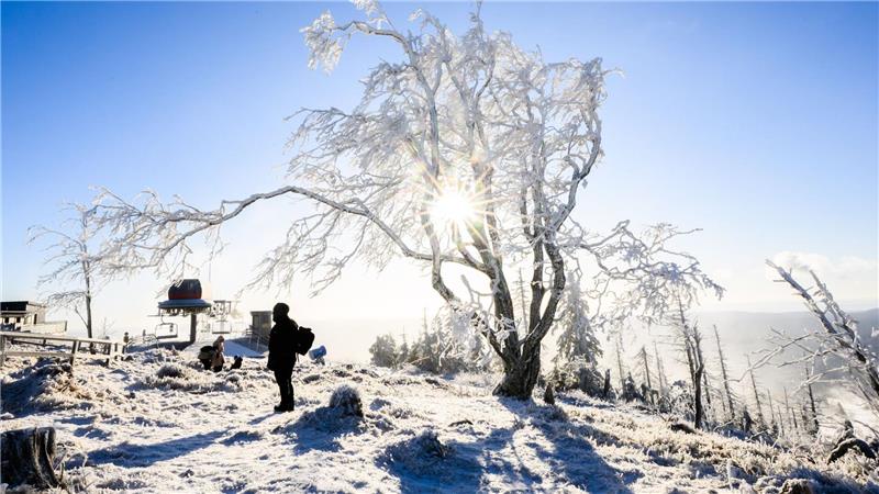Im Harz herrscht wunderschönes Winterwetter.