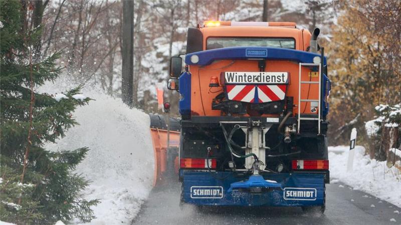 Im Harz rückte bereits der Winterdienst aus. 