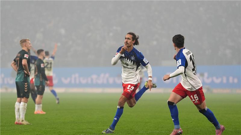 Im Hinspiel erzielte Yussuf Poulsen den umjubelten Siegtreffer für den HSV. (Archivbild)