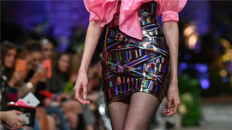 Im Jahr 2020 auf dem Laufsteg der Berliner Fashion Week. 