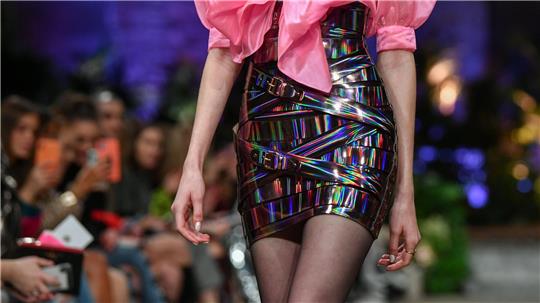 Im Jahr 2020 auf dem Laufsteg der Berliner Fashion Week. 