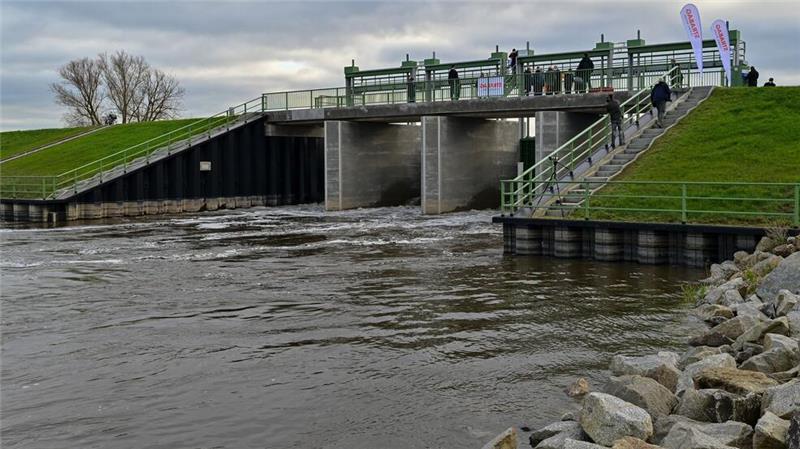 Trotz fallender Pegel: Hochwasserlage angespannt Im Nationalpark Unteres Odertal wurden Polder geflutet.