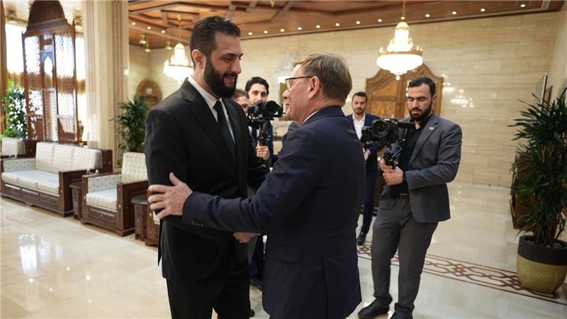 Im Oktober traf Außenminister Johann Wadephul (CDU) den syrischen Übergangspräsidenten, Ahmed al-Scharaa, in Damaskus. (Archivfoto)