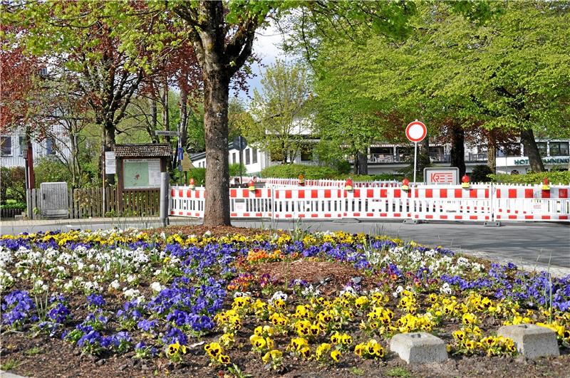 Im Sommer startet der größere Baustellen-Brocken: Im Frühjahr 2021 hatte die Stadt den oberen Teil der Parkstraße ab dem Hindenburgplatz für rund 320.000 Euro sanieren lassen. Archivfoto: Heine