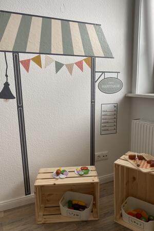 Im Spielzimmer ist schon fast alles startklar.