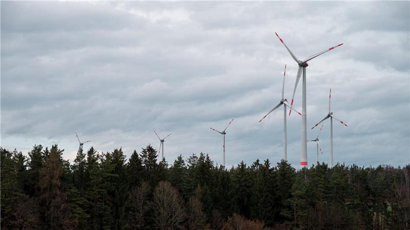 Im Süden Niedersachsens sollen Waldflächen für Windräder geöffnet werden, wie hier in Bayern. (Archivbild)