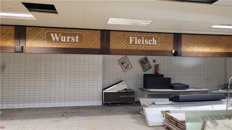 Im Untergeschoss des ehemaligen Kaufhaus Harthun ist noch klar zu sehen, wo einst die Kühltheke war.