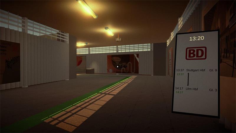 Im Videospiel wird der Tunnel als langer dunkler Gang dargestellt.