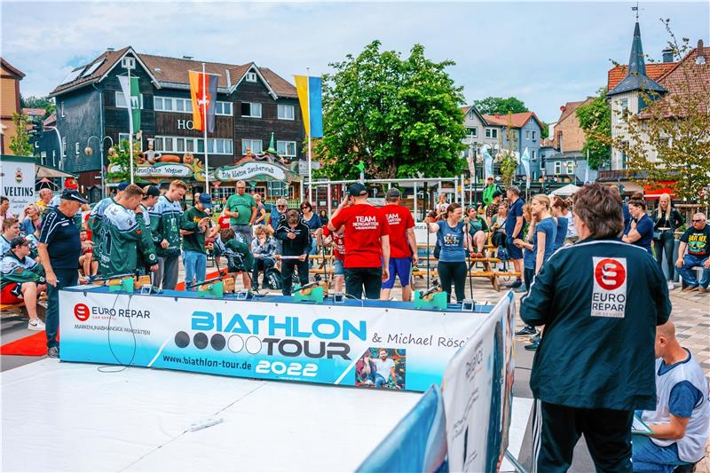 Damit soll Braunlage zum Hingucker werden Im Vorjahr gewinnt das Team der Harzer Falken den Teamwettbewerb bei der Biathlon-Stadtmeisterschaft. Archivfoto: Brabanski