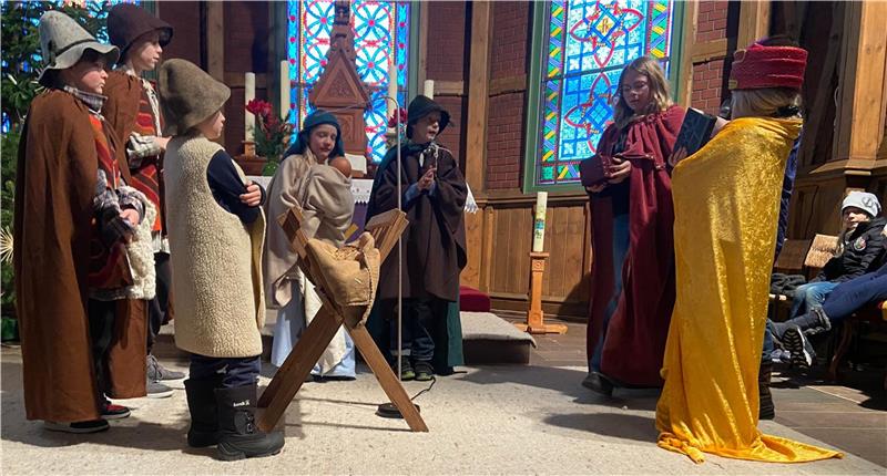 Im vergangenen Jahr ist das Krippenspiel zu Weihnachten in der Trinitatiskirche ein voller Erfolg.