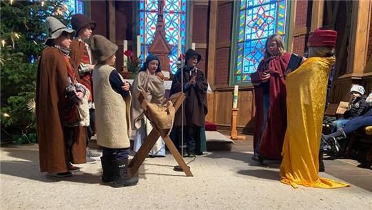 Im vergangenen Jahr ist das Krippenspiel zu Weihnachten in der Trinitatiskirche ein voller Erfolg.