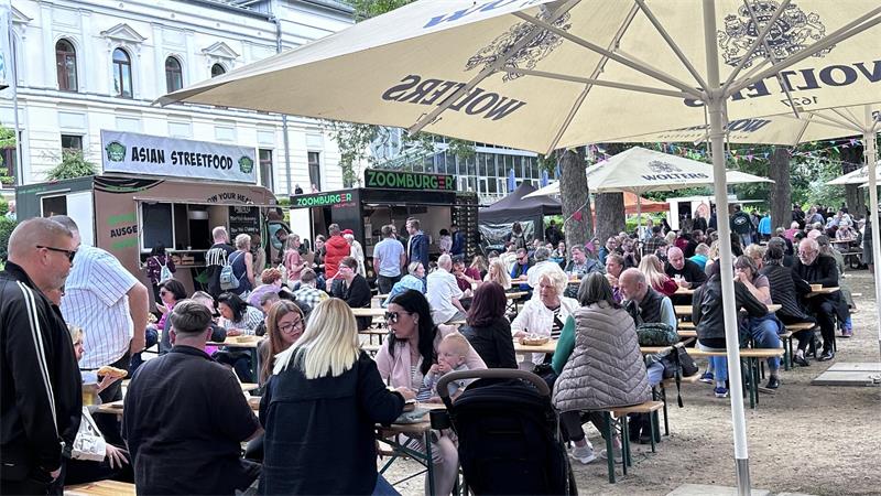 Szene eines Streetfoodfestival in Bad Harzburg.