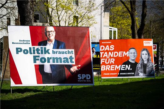 In Bremen kämpfen SPD und CDU um die meisten Stimmen in der Bürgerschaft.