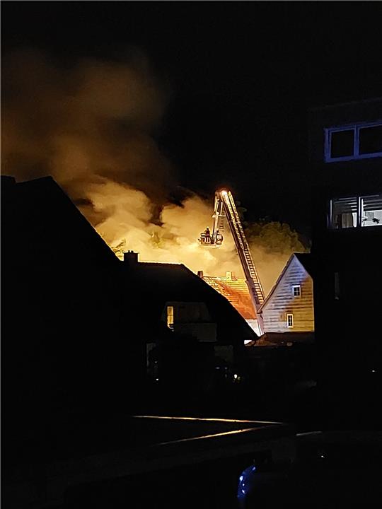 In Langelsheim kam es am späten Dienstagabend zu einem großen Feuerwehreinsatz. Foto: Feuerwehr Langelsheim
