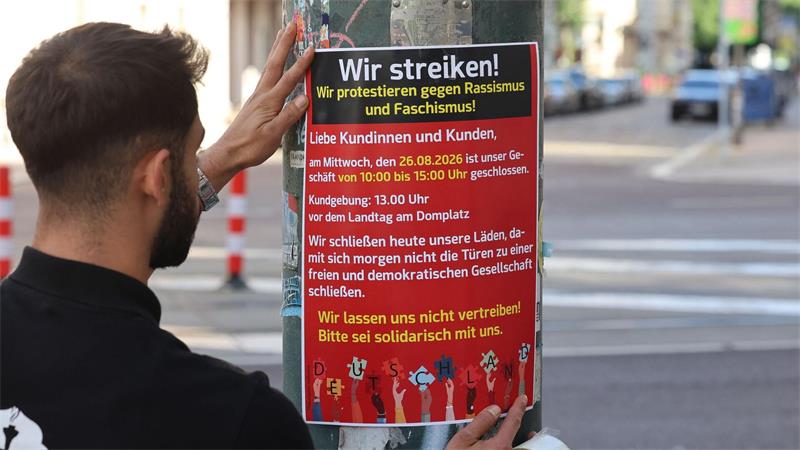 In Magdeburg haben Gewerbetreibende mit Migrationshintergrund gestreikt. Sie blicken mit Sorge auf die Landtagswahl in Sachsen-Anhalt. Umfragen sehen die AfD auf dem ersten Platz. (Archivfoto)