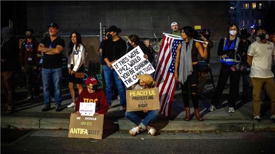 In Portland gibt es Proteste vor einer Einrichtung der Einwanderungsbehörde ICE. (Archivbild)