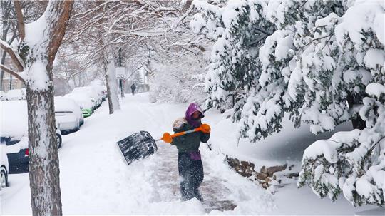 In Teilen der nördlichen USA fiel viel Schnee. 