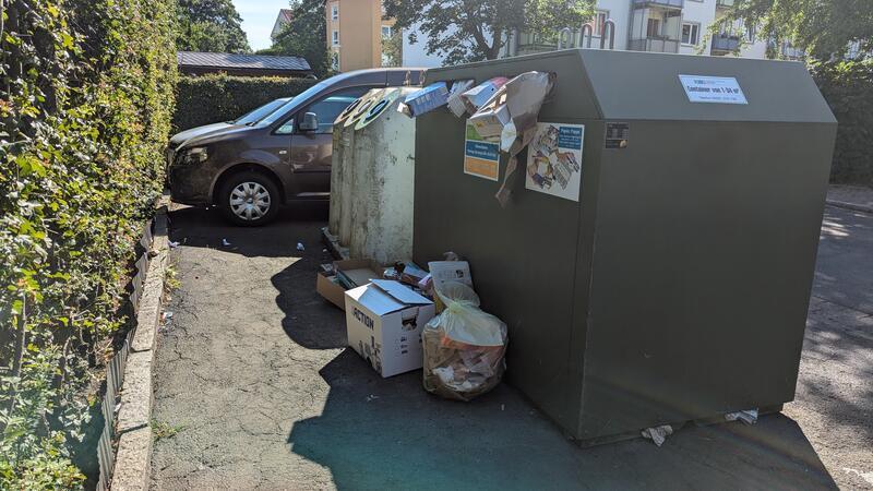 In der Altstadt in Goslar: Hier passt nichts mehr hinein.
