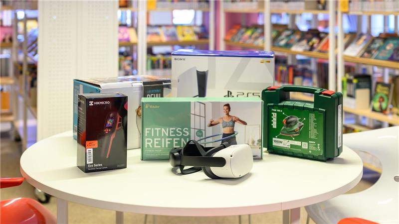 In der Bibliothek der Dinge können Dinge wie Schleifmaschinen oder Wärmebildkameras ausgeliehen werden.