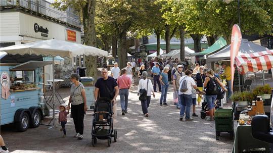 In der Bummelallee herrscht beim 33. Öko-Markt reges Treiben.