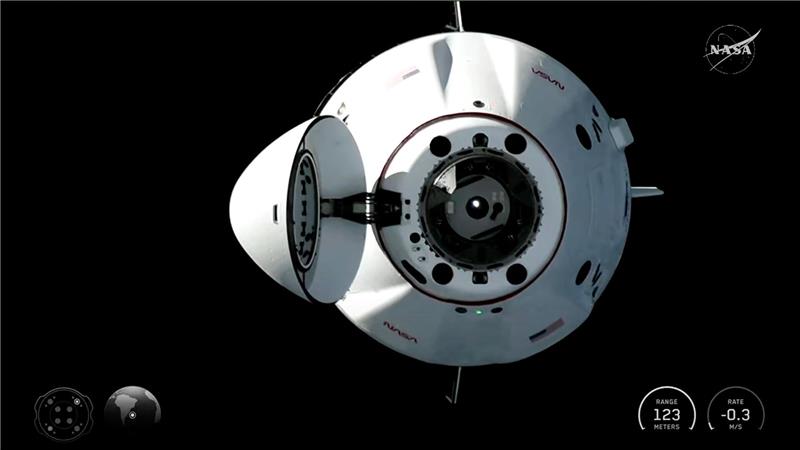 Was wir aus dem Zwischenfall auf der ISS lernen können In der Dragon-Kapsel kam die SpaceX-Crew 12 im Februar auf die ISS.