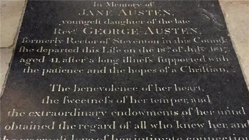 Jane Austen - Viel mehr als nur Romantik In der Kathedrale von Winchester erinnert ein Grabstein an Jane Austen. (Archivbild)
