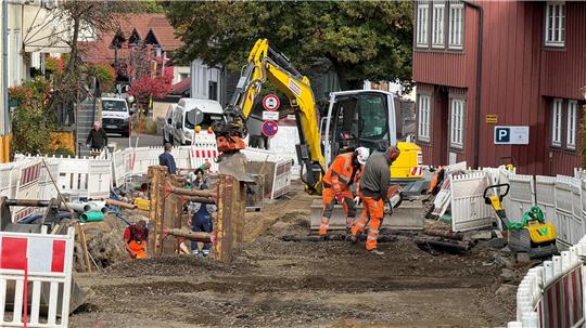 In der Lauterberger Straße wird derzeit die Ortsdurchfahrt erneuert.