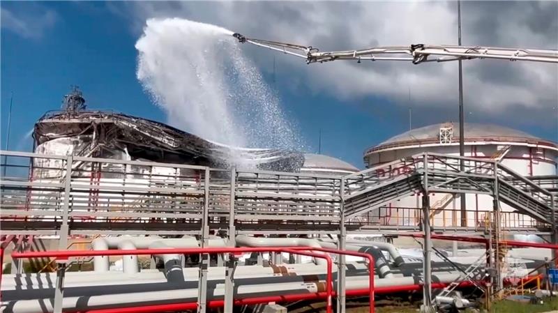 In der Region Krasnodar hat ein ukrainischer Drohnenangriff erneut ein Lager mit Erdölprodukten getroffen. (Archivbild)