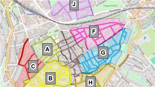 In der Stadt Goslar gibt es sieben Anwohner-Parkzonen, sechs in der Altstadt und eine am Georgenberg.